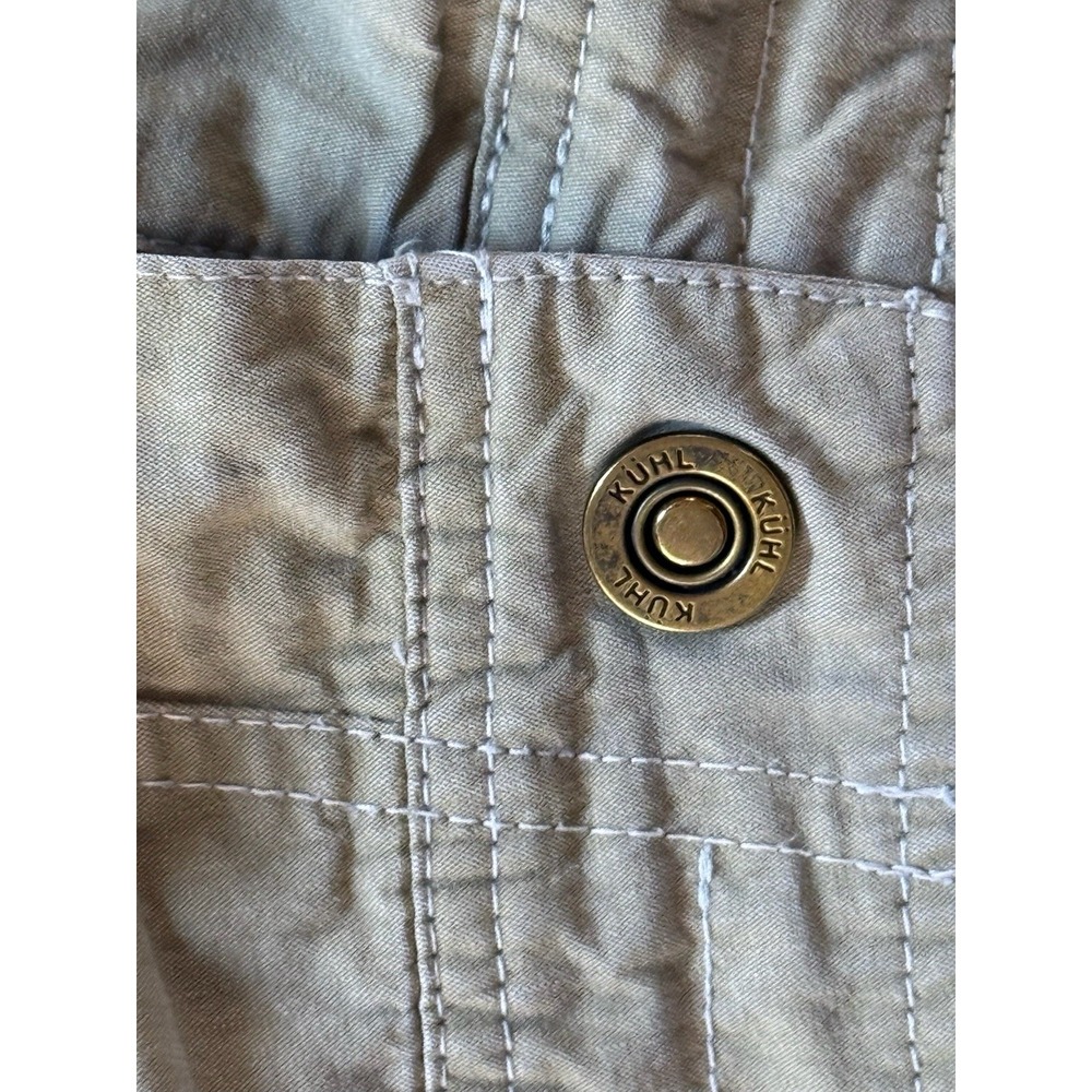 Kuhl Cargo Shorts Tan/Khaki Vintage‎ Patina Dye Tactical Hiking Gorpcore Size 38 - Picture 4 of 10